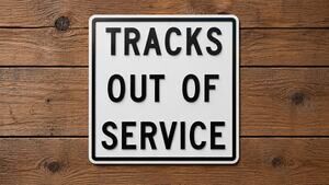 Train Tracks Out of Service Sign Transit Rail Railway Transportation amtrak
